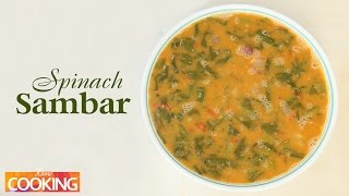 South Indian Spinach Sambar  Sambar Recipes [upl. by Ilowell970]