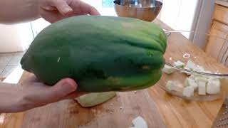 How to Eat and Freeze Green Papayas [upl. by Asila]