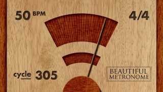 50 BPM 44 Wood Metronome HD [upl. by Onaicilef]