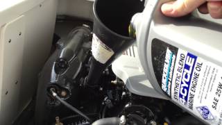 Engine Oil Change Mercruiser 50 MPI [upl. by Bunker]