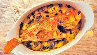 RECETTE de POISSON au FOUR  RASCASSE POISSON  🐟🐠🐟 CHAPON Poisson 🇬🇧🇪🇸🇵🇹 [upl. by Leventhal]