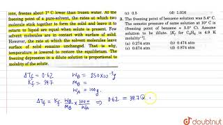 Addition of nonvolatile solute to solvent lowers its vapoure pressure Therefore the vapour [upl. by Flower162]