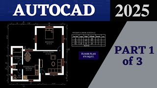 Making a simple floor plan in AutoCAD Part 1 of 3  AutoCAD 2025 tutorial for beginners [upl. by Heringer]