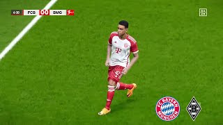 Bayern Munich vs Gladbach  Bundesliga 202324  Highlights PES 21 [upl. by Ahsenwahs]