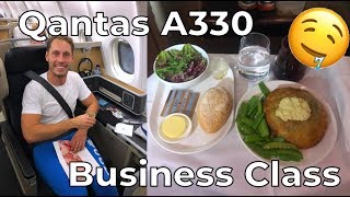 Qantas A330200 Business Class Review Denpasar To Sydney [upl. by Esorrebma16]