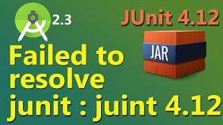 How to solve Failed to resolve junitjunit412 Android Studion 233 [upl. by Adriaens]