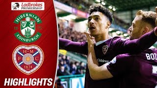 Hibernian 13 Hearts  Jambos Dominate in Edinburgh Derby  Ladbrokes Premiership [upl. by Nosauq419]