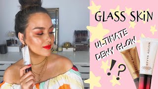 GLASS SKIN ✨  Dewy Foundation Routine [upl. by Outlaw918]