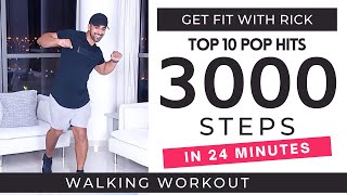 3000 Steps in 24 Minutes  Fun Walking Workout  Daily Workout at home [upl. by Annaeirb]