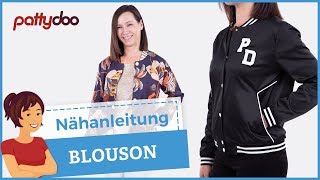 Blouson mit Taschen Bündchen und Knopfleiste nähen  Jacke füttern [upl. by Eustazio]