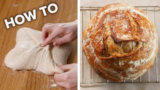 How To Make Sourdough For Beginners • Tasty [upl. by Nonnek]