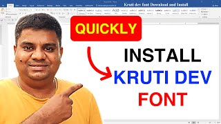 Kruti Dev Font  Download For PC or Laptop [upl. by Lambard896]