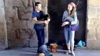 Galician Bagpipes in Santiago de Compostela Spain [upl. by Edmon]