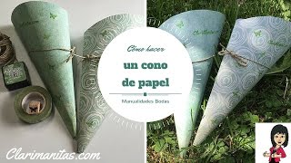 Como hacer un cono de papel [upl. by Nadeen92]