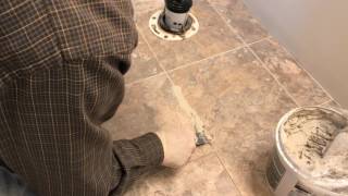 Installing Luxury Vinyl Tile Step 5 Grout the Tiles [upl. by Ekenna]