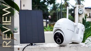 Battery Powered WiFi PTZ IP Security Camera with Solar Panel  XTU Review [upl. by Efal]