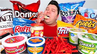 Chips amp Dips • Cheetos Fritos Doritos Ruffles amp Kettle Cooked • MUKBANG [upl. by Mayne655]