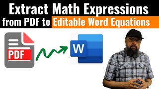 Extract Math from PDF to Word Equations Editable with Mathpix [upl. by Choo]