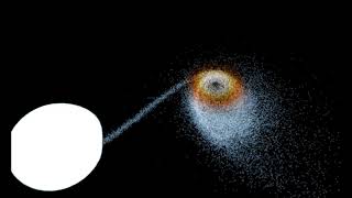 Accretion disk around a neutron star Nbody simulation [upl. by Ursal]