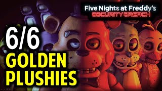 All 6 Golden Plushies Gifts Locations  FNAF Security Breach [upl. by Adamok]