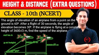 The angle of elevation of an airplane from a point on the ground is 60 degree After a flight of 30 [upl. by Schwarz779]