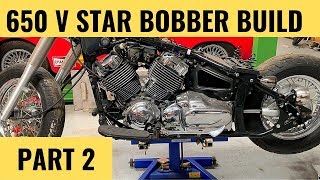 Bobber Build Yamaha V Star Dragstar XVS 650 Part 2 [upl. by Jolda]