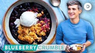 RECIPE The Easiest BLUEBERRY Crisp Crumble 6 Ingredient DESSERT [upl. by Nobel]