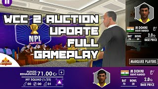 WCC2 IPL 2019 Auction Update Full Gameplay Review World cricket championship aNdroid  IOS [upl. by Oneil]