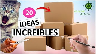 20 Manualidades FÁCILES Y RÁPIDAS con cajas de cartón RECICLAJE [upl. by Scibert]