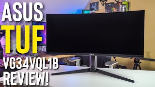 ASUS TUF VG34VQL1B Ultrawide Monitor Review [upl. by Ennailuj]