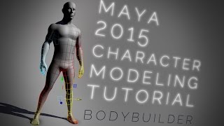 Maya bodybuilder CHARACTER MODELING tutorial [upl. by Chemaram]