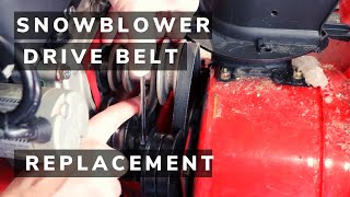 How to Replace a Snowblower Drive Belt Troy Bilt Cub Cadet MTD Craftsman Drive Belt Replacement [upl. by Ycul777]