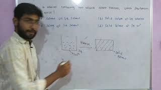 When a solution containing non volatile solute freezes which equilibrium would exist  Shan chemis [upl. by Yanehs657]