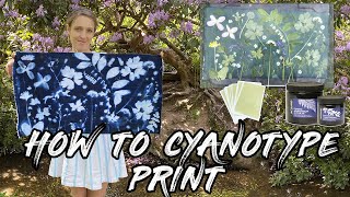 How to Cyanotype Print on Paper by Daisy Bow Craft [upl. by Latricia]