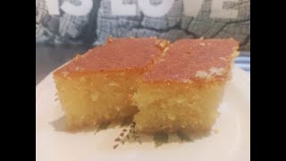 Traditional Greek Ravani Semolina cake with syrup [upl. by Aiciled]