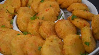 HOW TO MAKE CARIBBEAN SALTFISH FRITTERS  CARIBBEAN STYLE FISH CAKES  CODFISH CAKES [upl. by Norga]