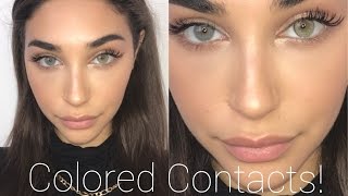 COLORED CONTACTS TRY ON amp REVIEW SOLOTICA DISCOUNT CODE  Chantel Jeffries [upl. by Okkin857]