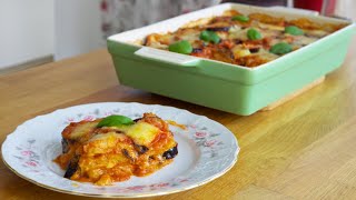 PARMIGIANA DI MELANZANE  Najpoznatiji italijanski recept sa patlidžanom [upl. by Kippar]