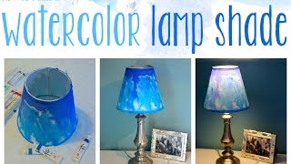 DIY Watercolor Lampshade [upl. by Notxam]