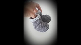 How to crochet baby booties QUICK AND EASY [upl. by Cresida]