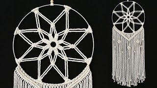 DIY Atrapasueños en MACRAME  paso a paso  DIY Macrame Dreamcatcher Tutorial [upl. by Gentes]