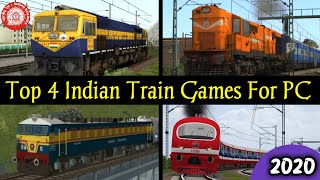 🔥 Top 4 Indian Realistic Train Games For PC  With High Graphics [upl. by Amadis496]