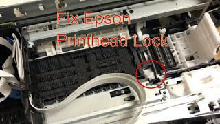 A Detailed Guide to Solve Epson Printhead Lock Malfunction amp Unlock Cartridge Carriage Cradle [upl. by Aniles]