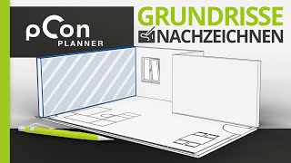 GRUNDRISSE Schnell amp Einfach Nachzeichnen  pConplanner Tutorial [upl. by Margareta]