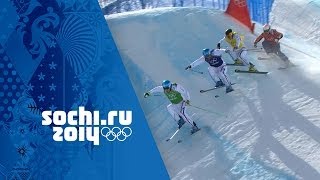 France Dominate The Mens Ski Cross Medals  Sochi 2014 Winter Olympics [upl. by Ayerim]