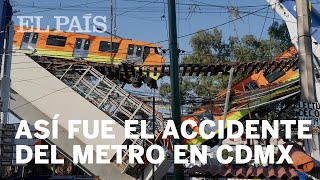 MÉXICO Así fue el accidente de la LÍNEA12 del metro en CIUDAD de MÉXICO [upl. by Kimmi]