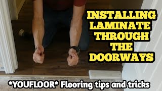 Installing Laminate Through The Doorways [upl. by Llenil]