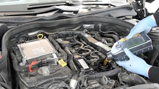 Mercedes W212  Engine Oil Change The Classic Way [upl. by Karon]