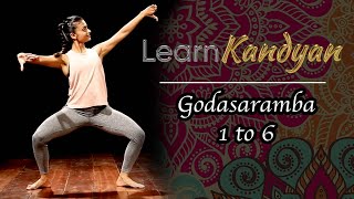 Godasaramba 1 to 6  Learn Kandyan Dance  Step By Step  Demonstrated in English [upl. by Arak]