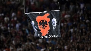 Serbia Albania Soccer Game Abandoned After Drone Incident [upl. by Ydnak943]